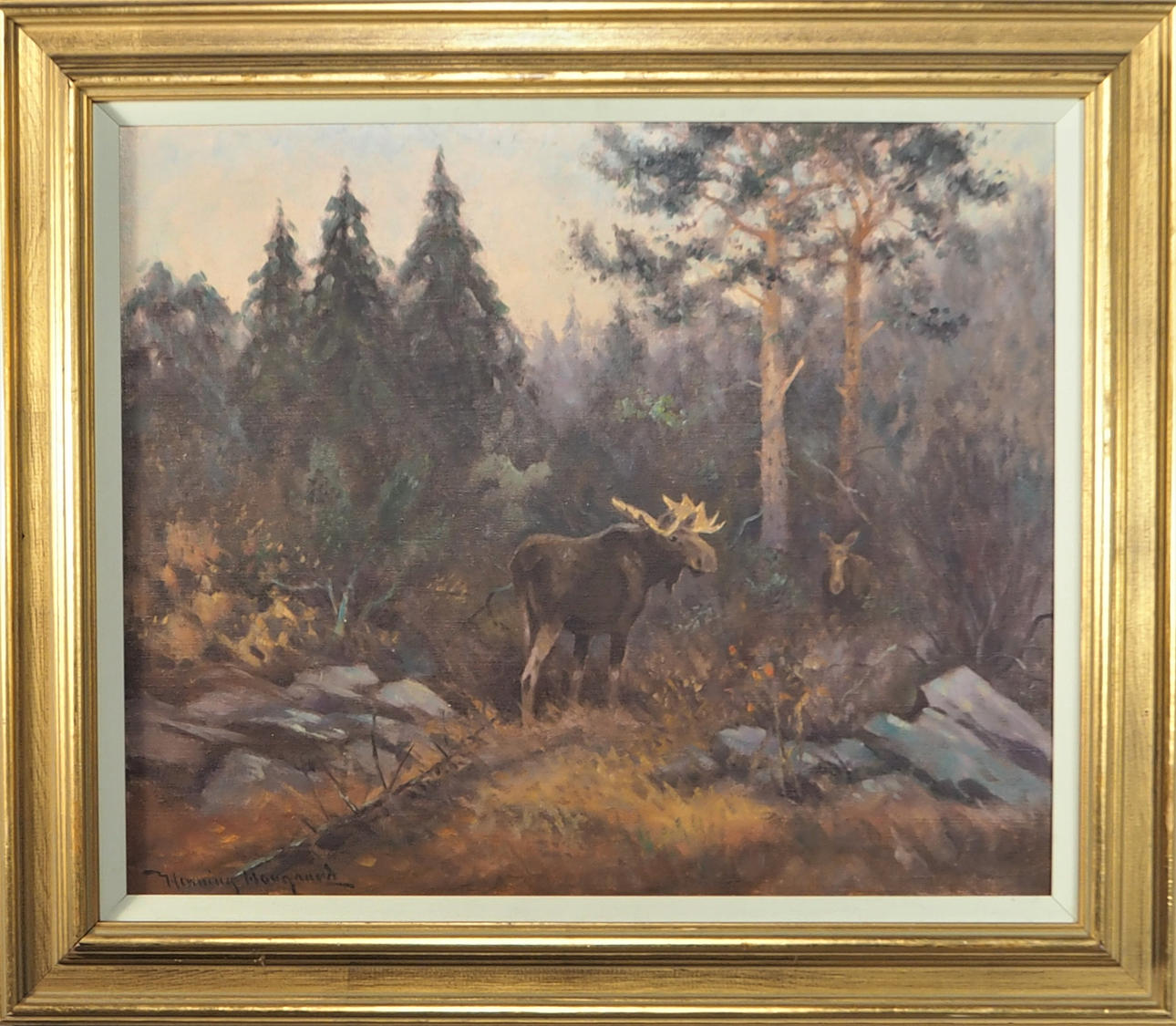 HENNING HAUGAARD. oljemålning, signerad.