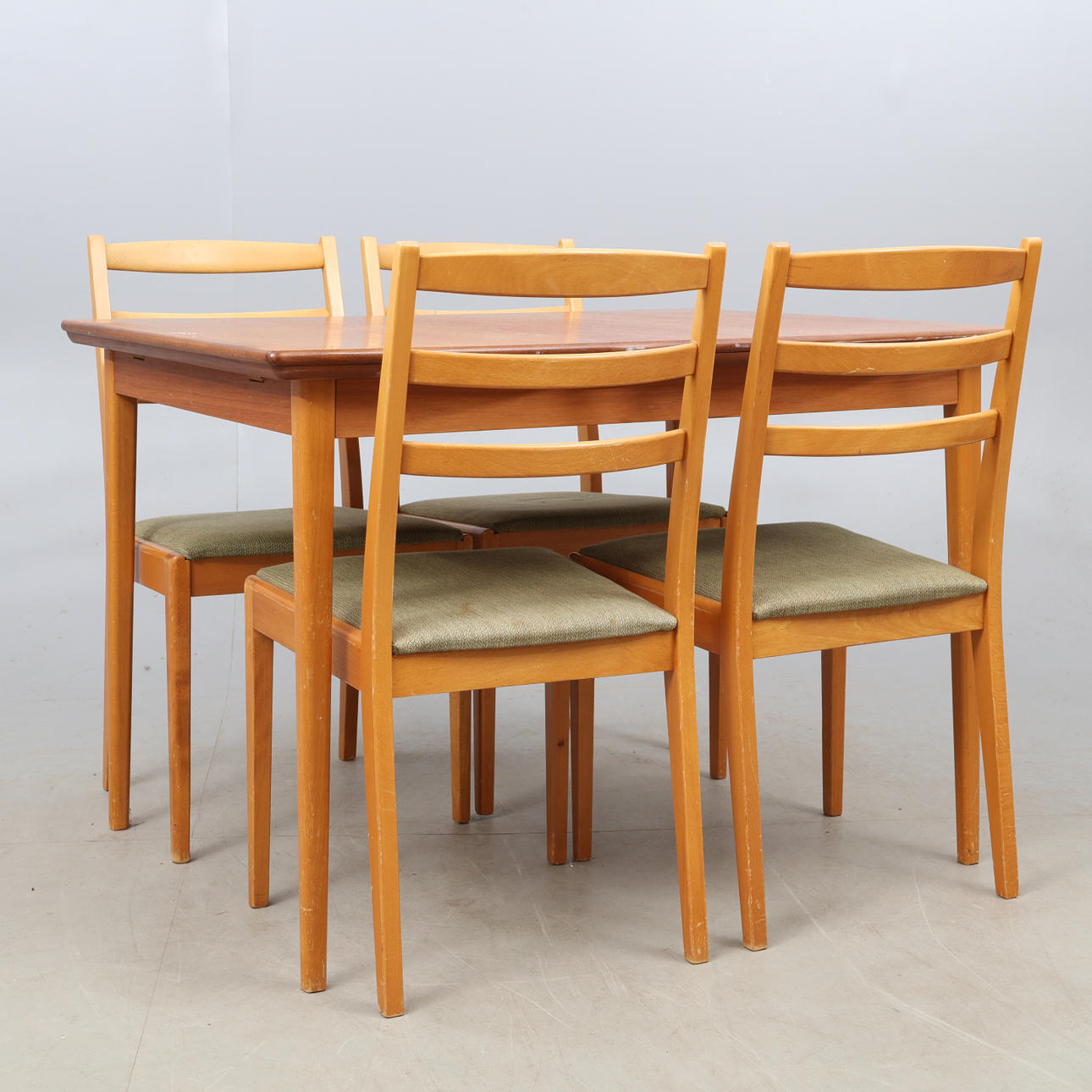 MATSALSGRUPP, 5 delar, teak.