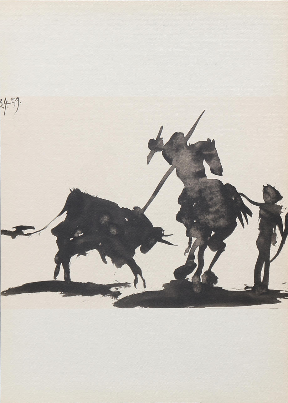 PABLO PICASSO. SEGÚN. Sin título ("Toros y toreros").
