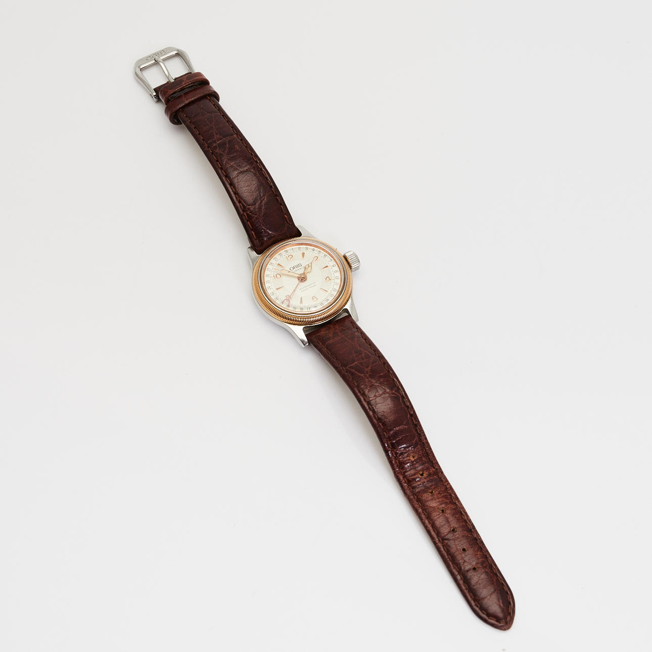 Oris, WRISTWATCH / LADIES WRISTWATCH' watch, model 'Big Crown - Pointer Date', automatic movement, stainless steel, leather, Switzerland.