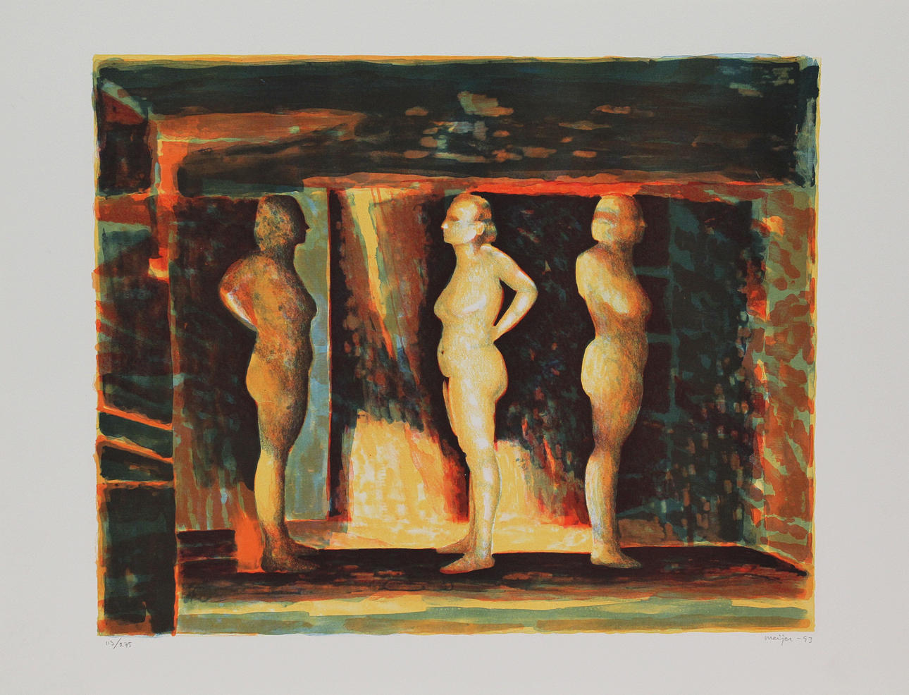 STURE MEIJER. Modeller. Färglitografi. Signerad Meijer och dat -93. 113/275.