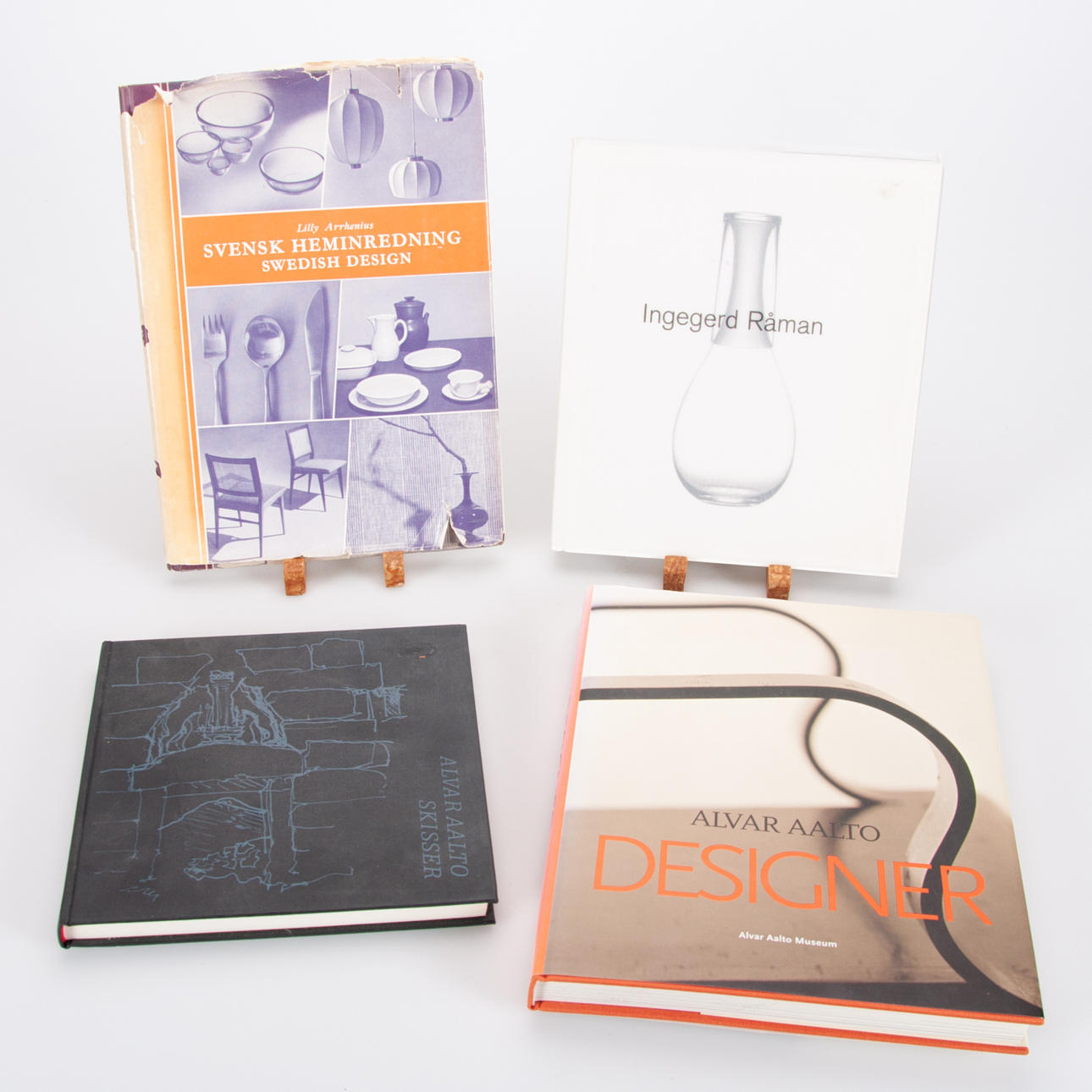 LIBROS. 4 piezas, Alvar Aalto, Ingegerd Råman.