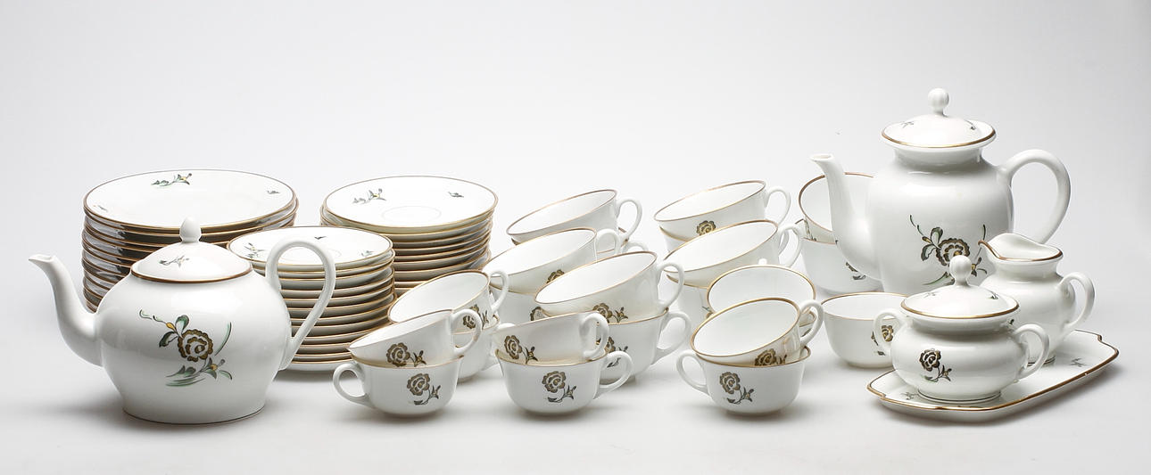 KAFFE- och TESERVIS, 40 delar, Einar Forseth, Lidköping, 1900-talets första hälft.