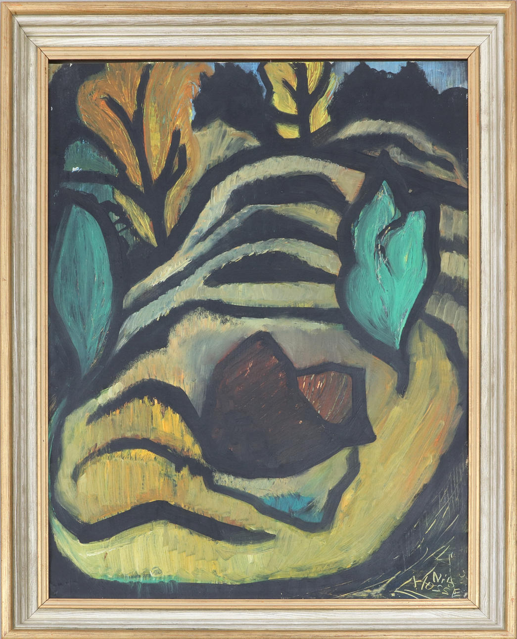 NILS HOSSE. oil on canvas, signed.