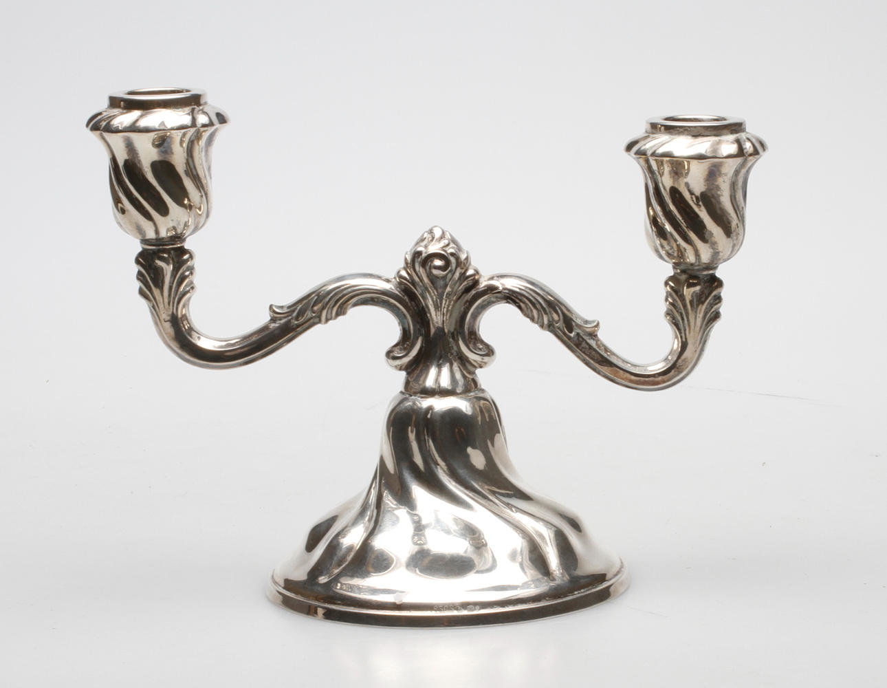 KANDELABER, silver, rokokostil, 1900-tal.