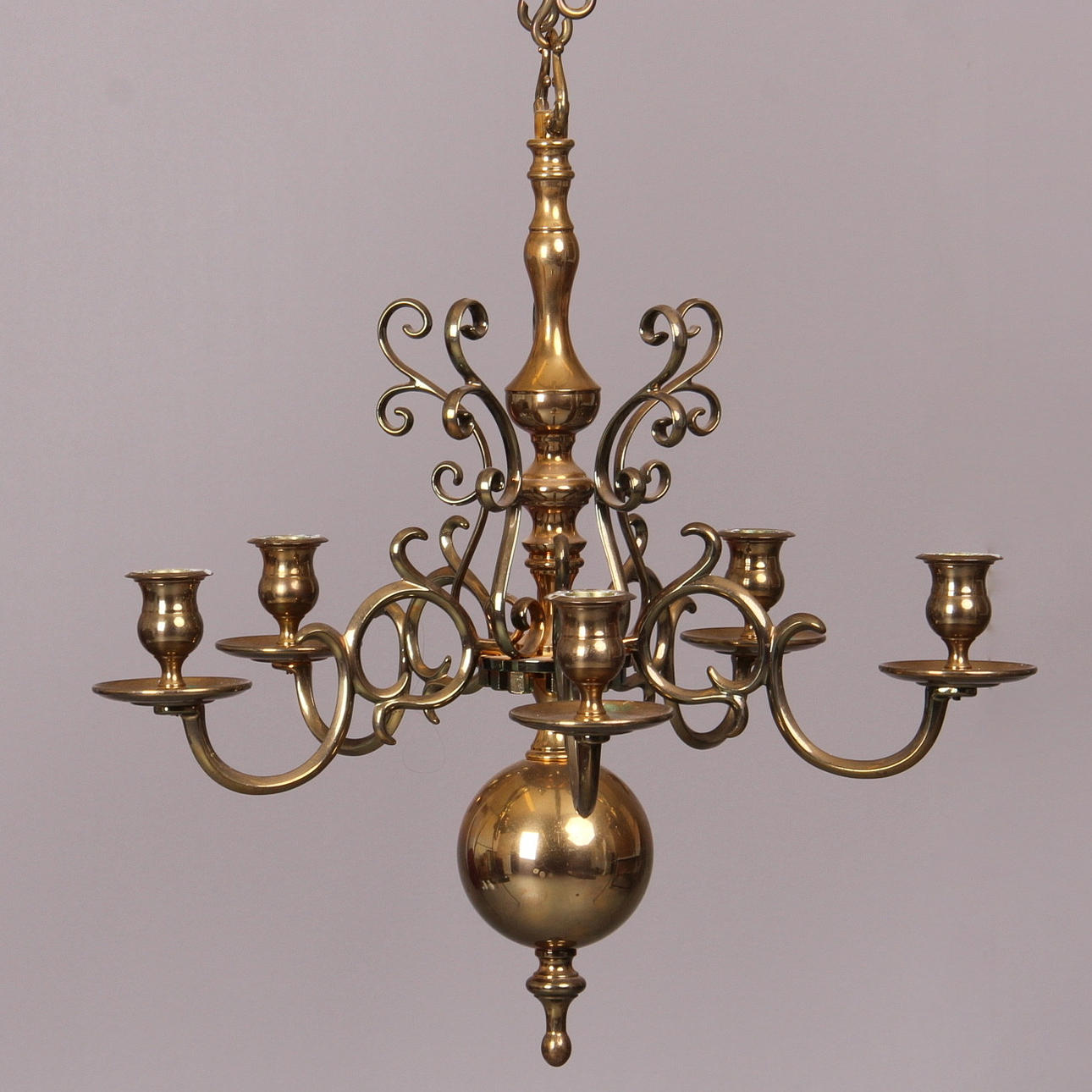 LJUSKRONA, Skultuna, mässing, barockstil, 1900-tal, höjd 46 cm.