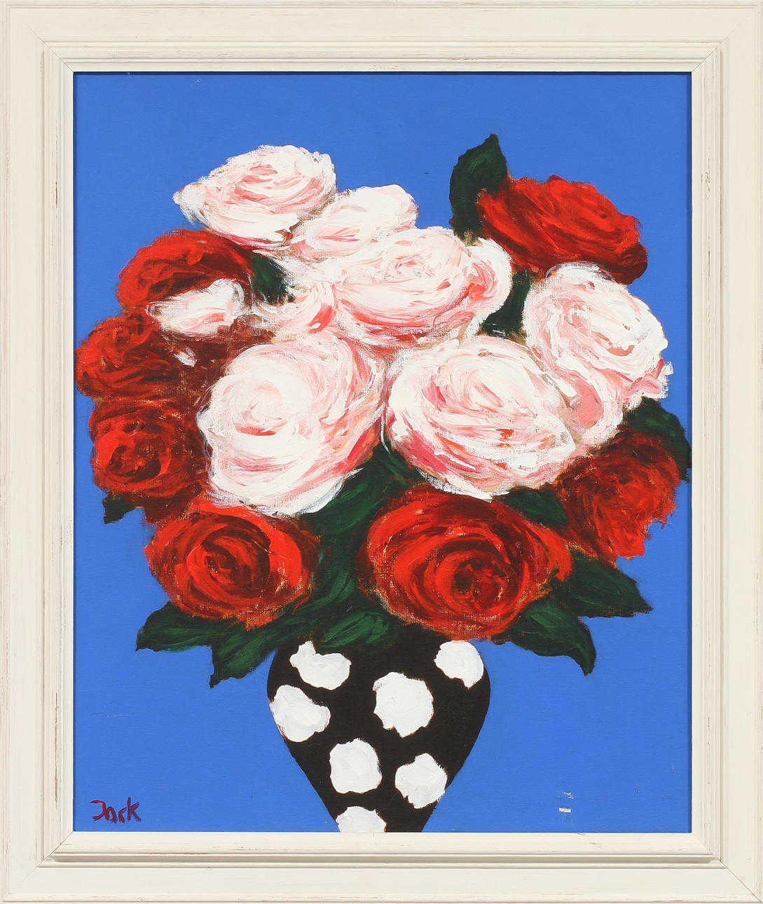 JACK SANGWILL. Blomsterstilleben, Olja på duk, signerad.