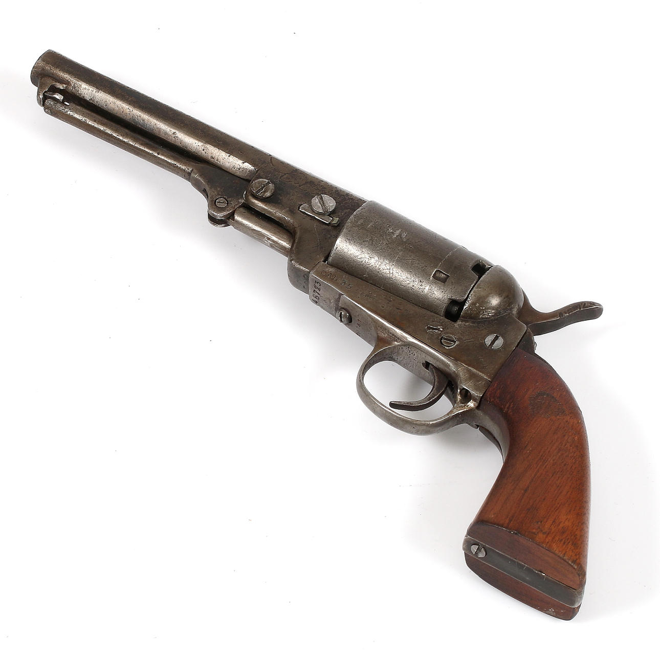 BLOCK REVOLVER, Belgian, Colt pocket, 1800s.