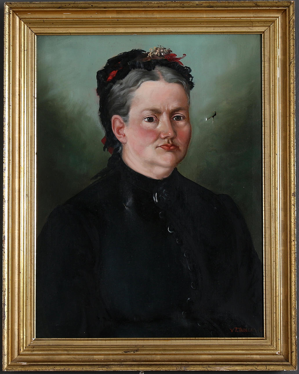 VIKTOR LINDBLAD. Olja på duk, signerad och daterad 1888.