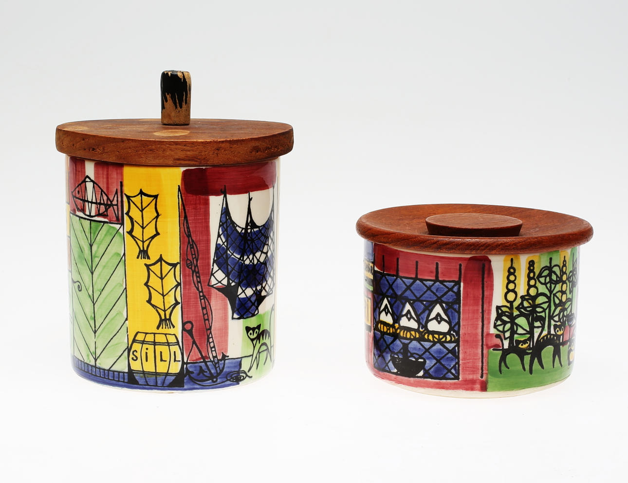 ANITA NYLUND. Förvaringsburkar, JIE, Grantofta. 2 st.