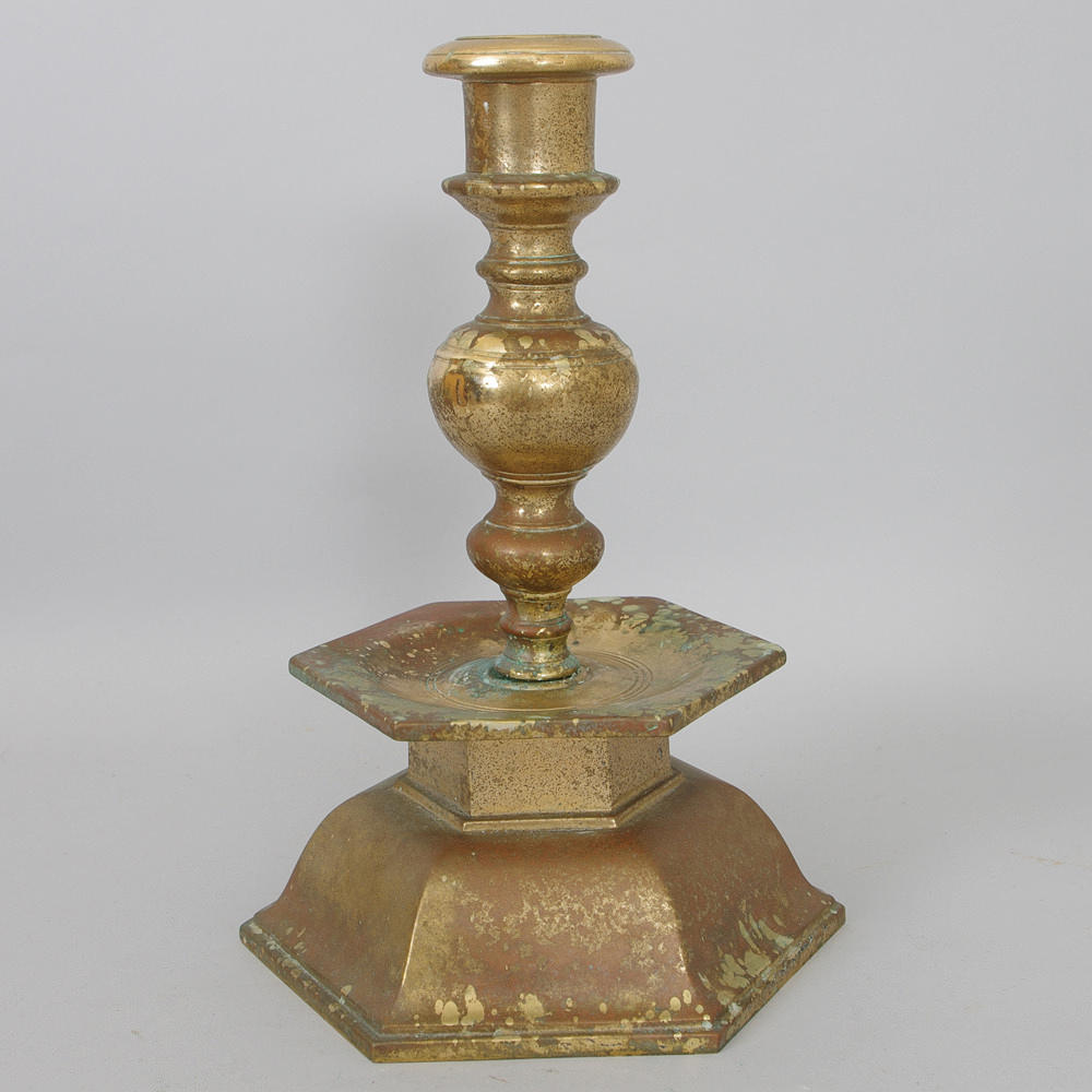 LJUSSTAKE, mässing, barockstil.