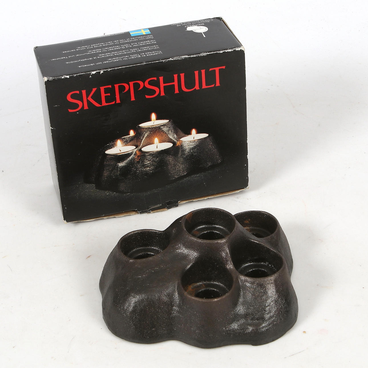 CANDLESTICK/STUMP STAKE, cast iron, Skeppshult, 19/2000s.