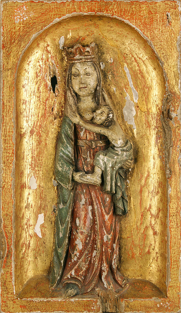 GUDS MOR MED BARN. 1800-tal.