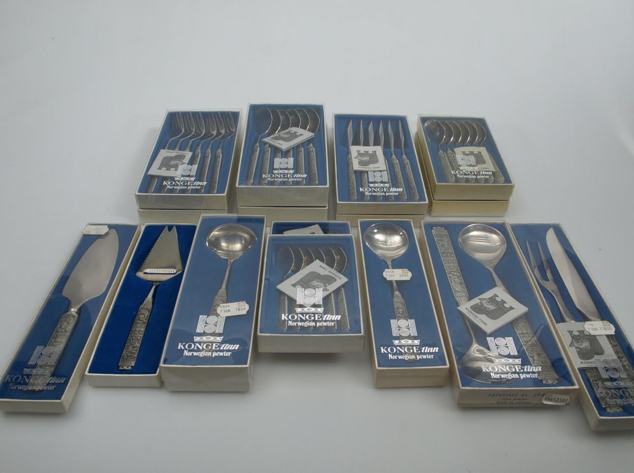 BESTICK, 66 delar, Kongetenn, Harald Hårfager, Norge.