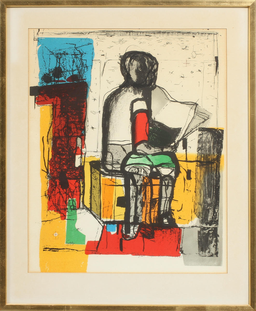 STAFFAN HALLSTRÖM. färglitografi, sign o numr 250/250 Daterad 1971.