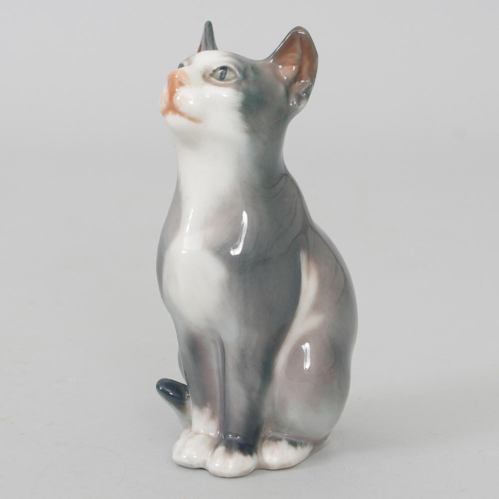 FIGURIN, porslin, katt, Dahl Jensen.