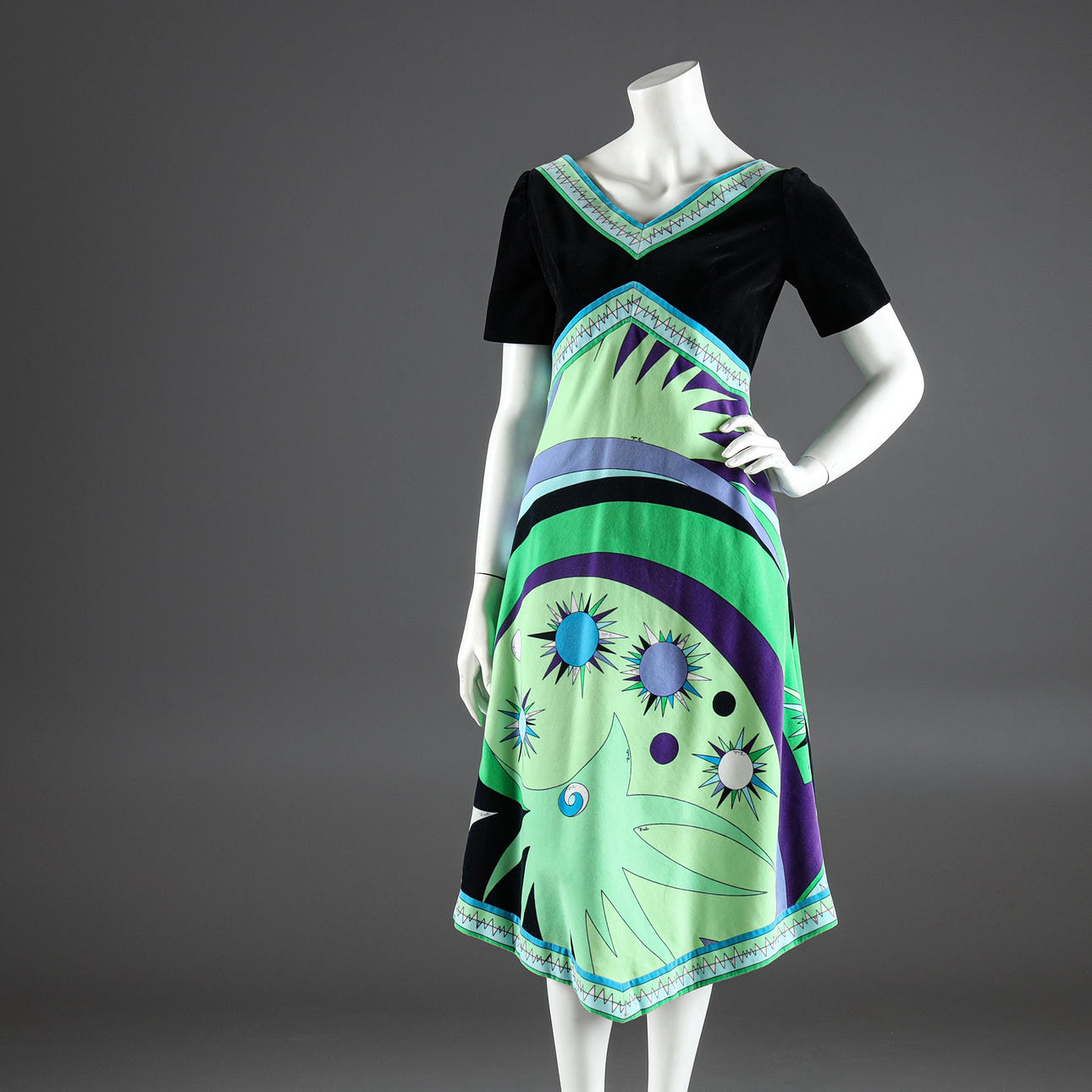 PUCCI, Klänning i sammet, 1960-tal.