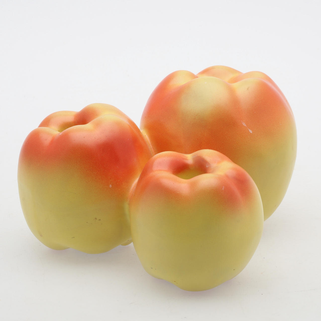 CANDLESTICK, ceramic, "Apples", Gabriel, 1900s.