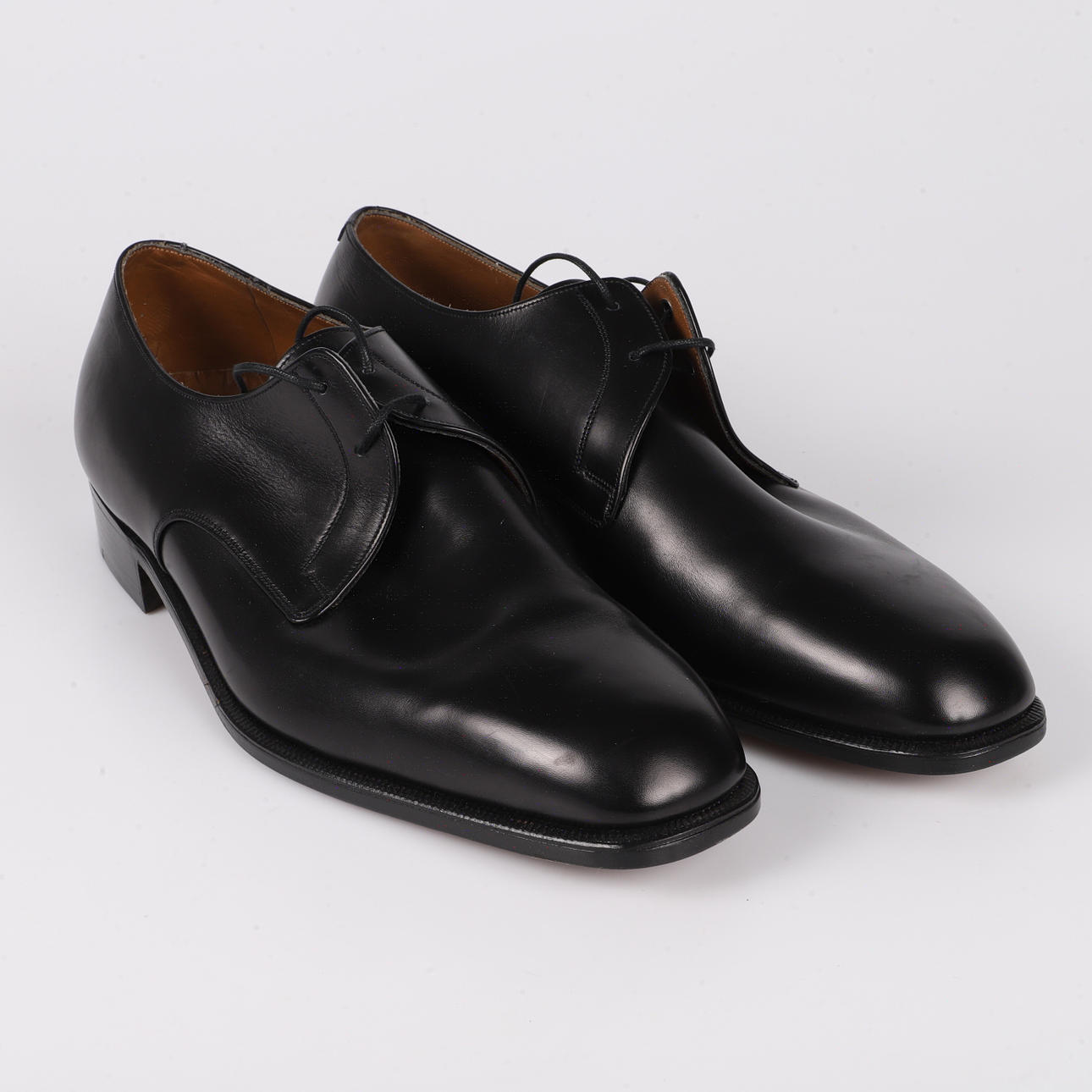 MEN'S SHOES, black leather, Bally Scribe.