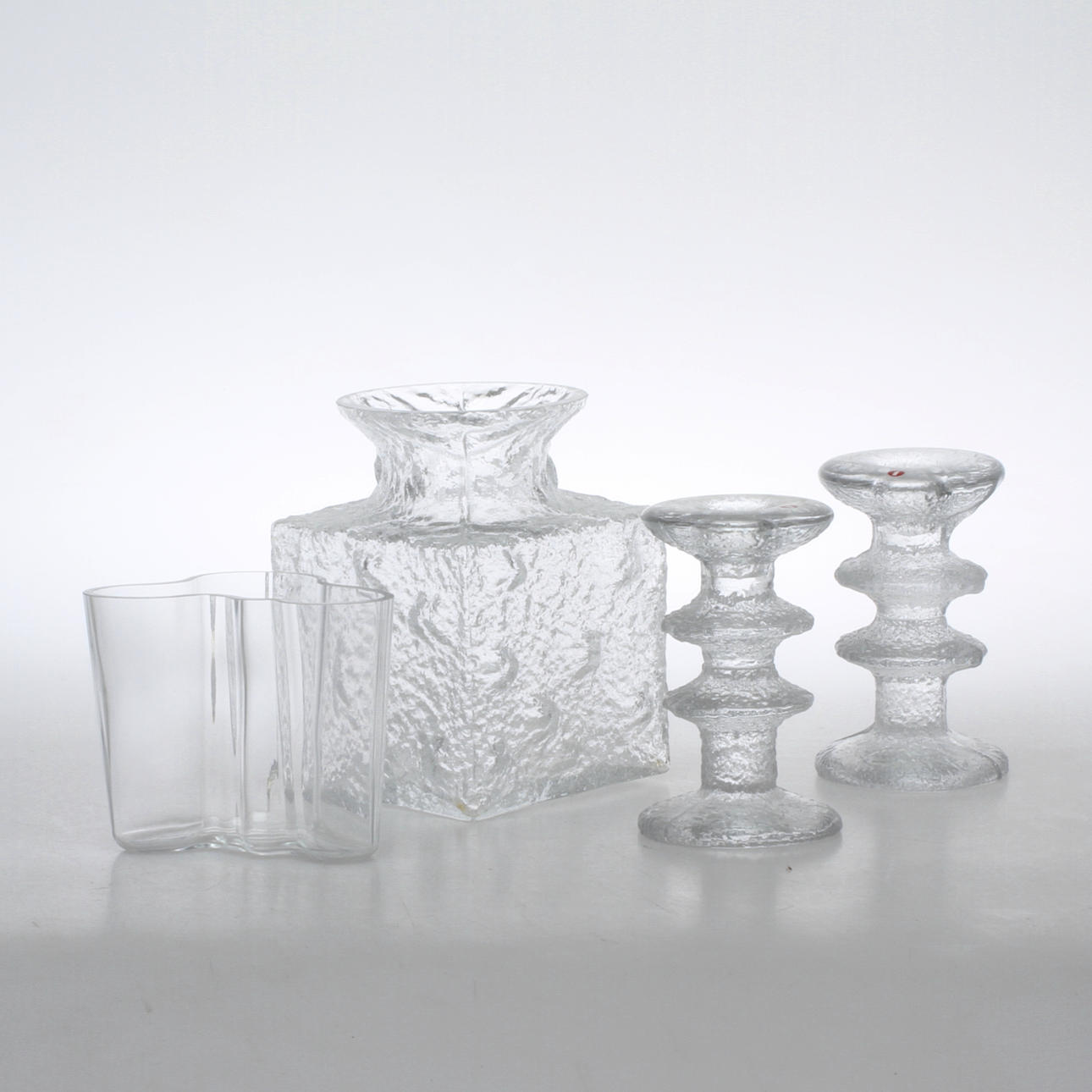 PARTI GLAS, 4 delar, Alvar Aalto samt Timo Sarpaneva, Iittala.