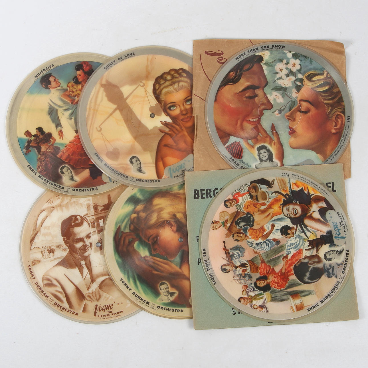 PICTURE DISCS, 6 pcs, Vogue Picture Record.