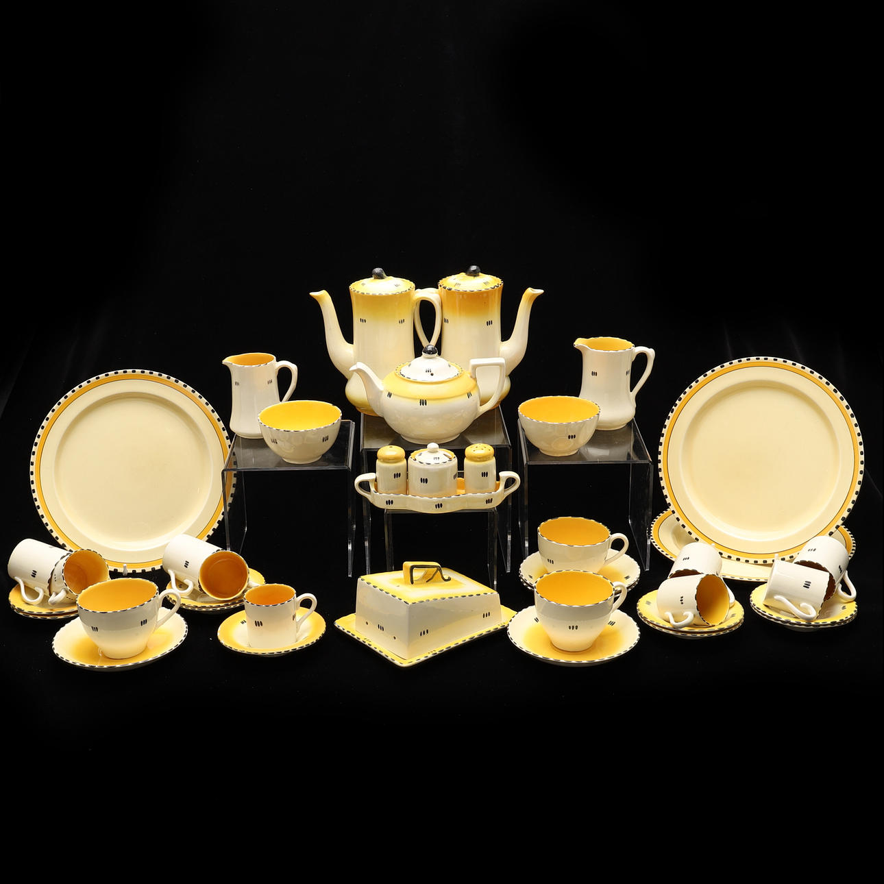 KAFFE/TE/FRUKOSTSET, porslin, Burleigh.