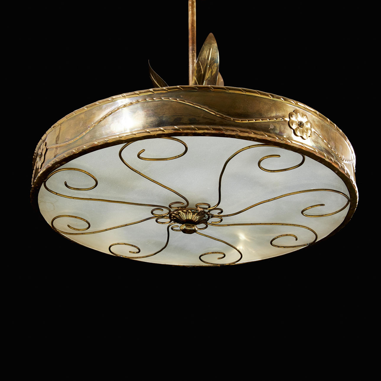 CEILING LAMP, Lars Holmström, attributed, Swedish grace, 1920s.