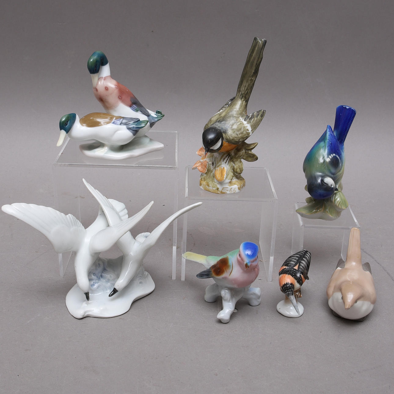 FIGURINEN, 7 Stk., Vögel, u.a. Gräfenthal.