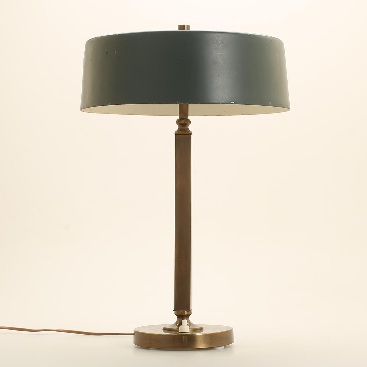 LÁMPARA DE MESA, metal, Einar Bäckström, Malmö, 1900.