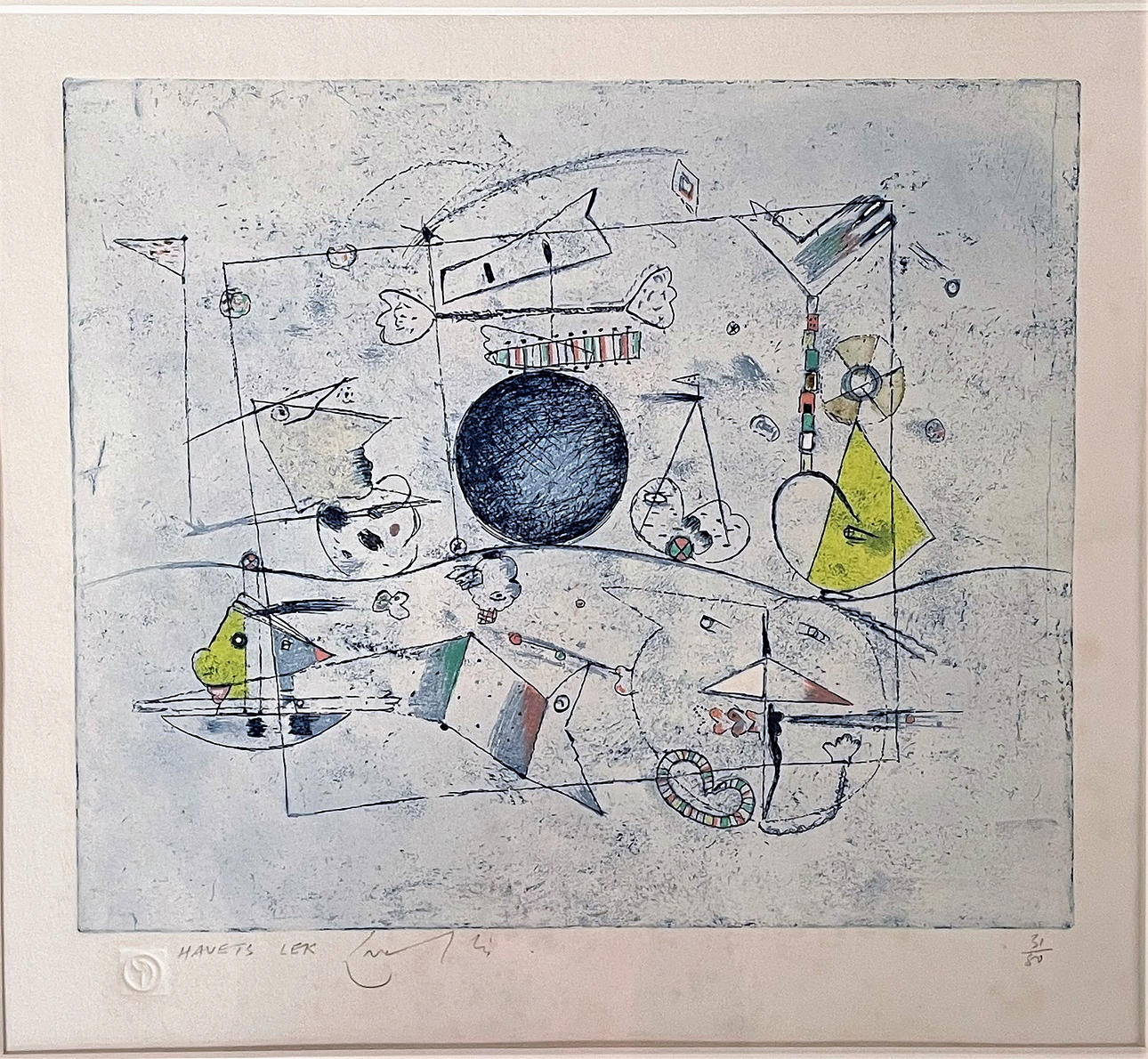 GEORGE KRALLIS. b 1937, color etching, numbered, signed.