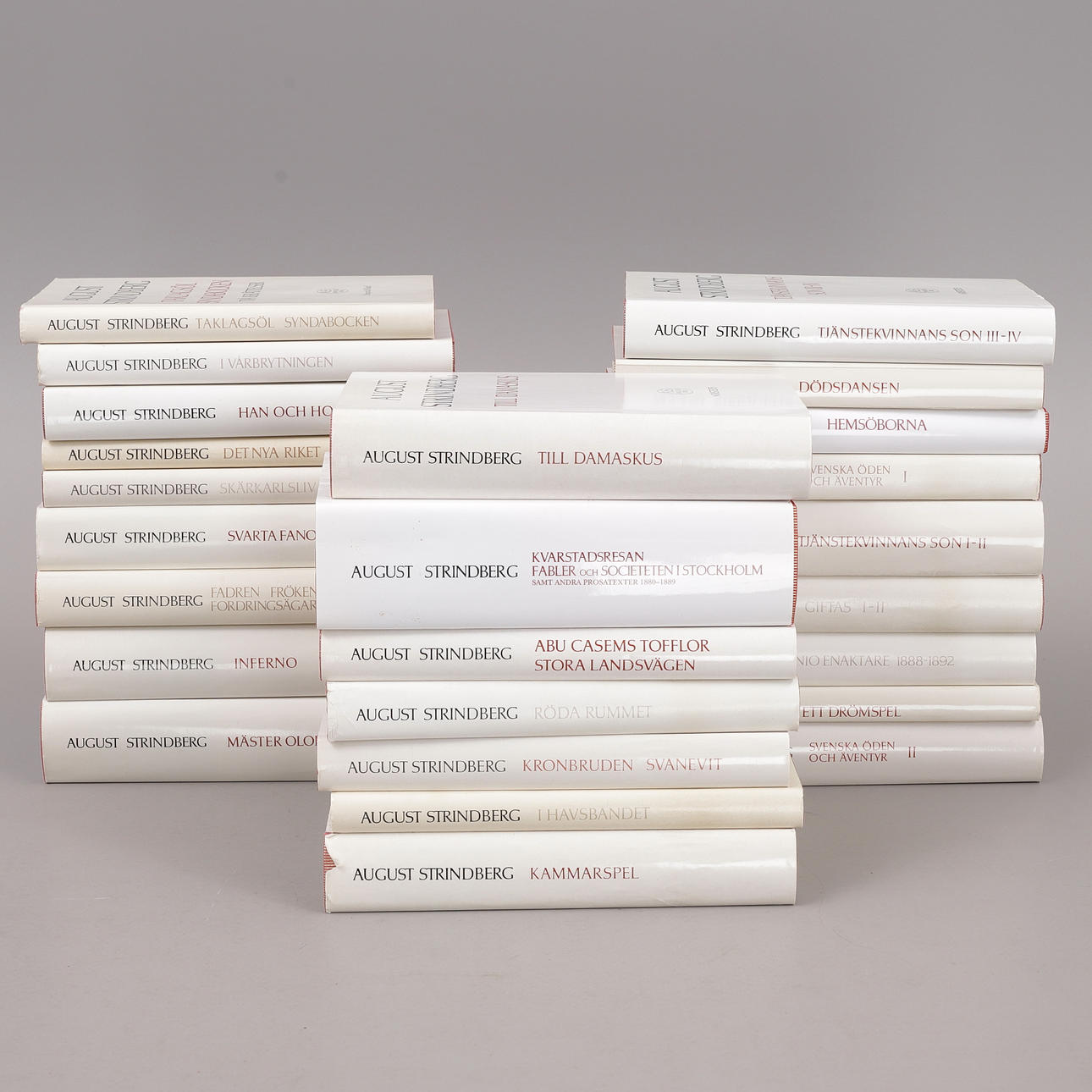 LIBROS, 25 uds., August Strindberg.