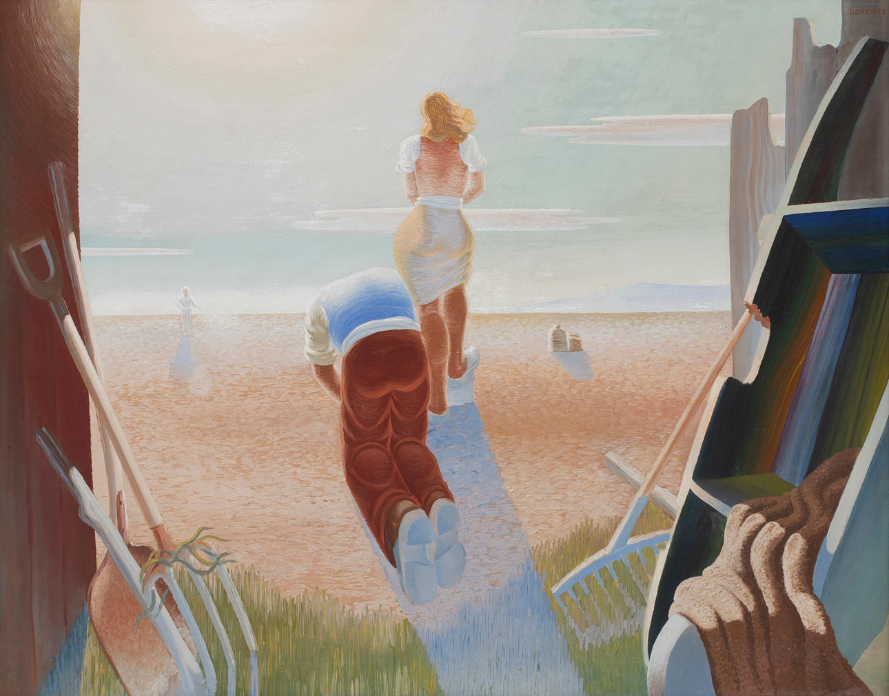 WALDEMAR LORENTZON. "Which fell into the good earth". Oil on canvas. Made in 1939-40.
