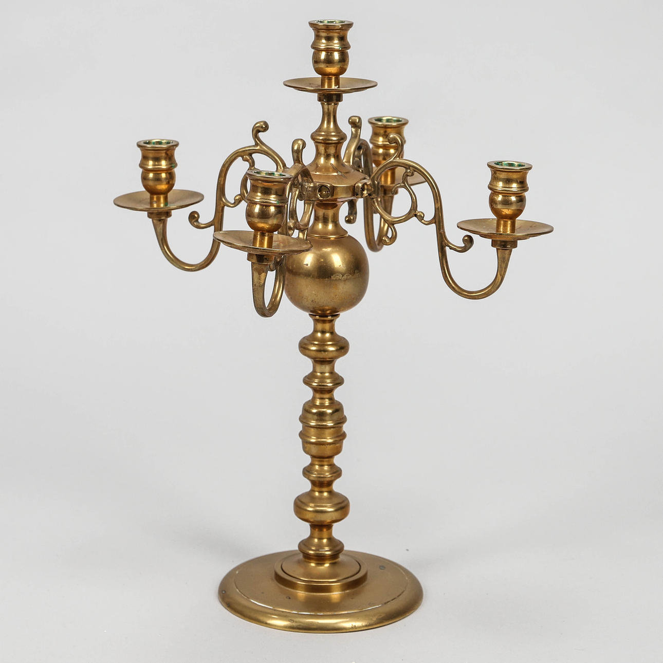 LEUCHTER, Messing, gemarkt Lindstedt, Öland.