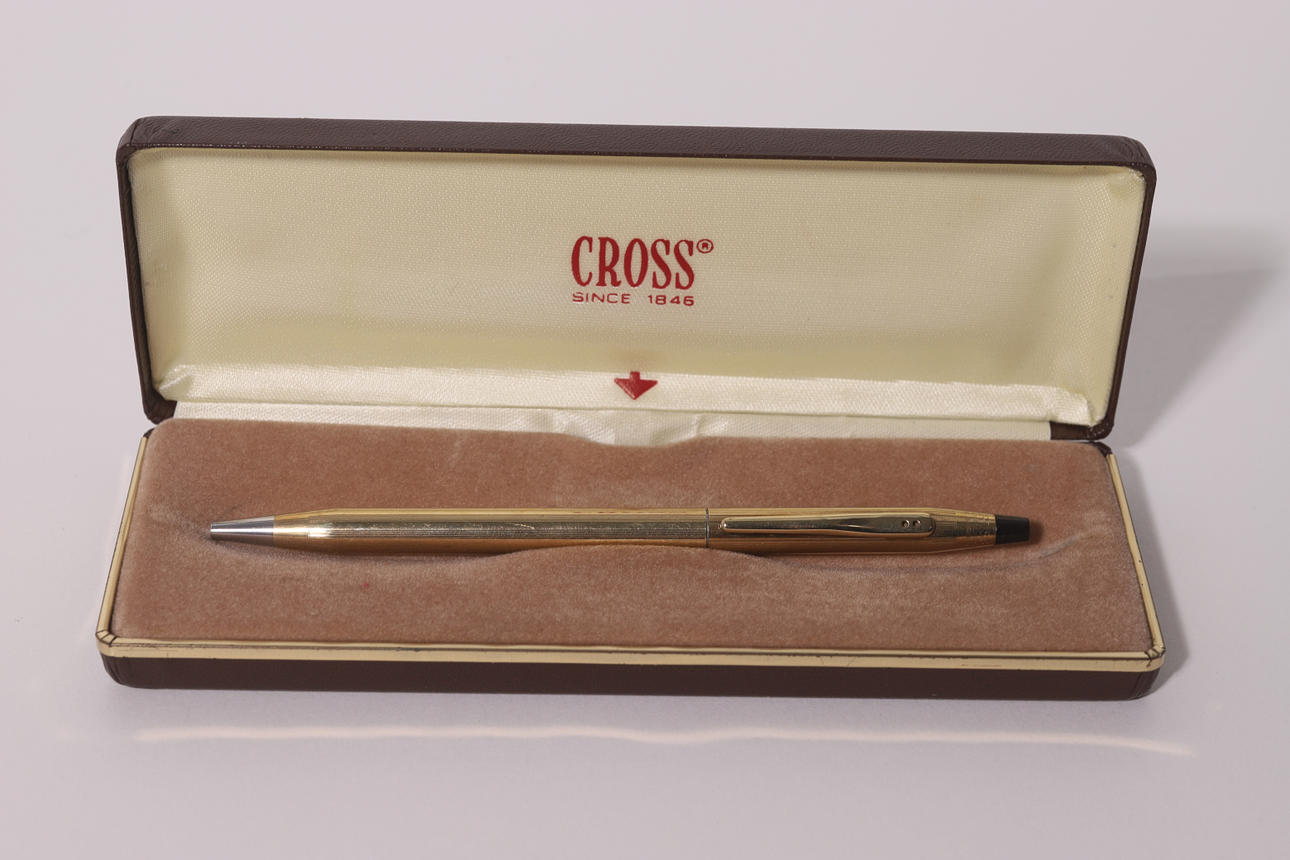 BOLÍGRAFO, Cross, plaqué oro amarillo 10k.