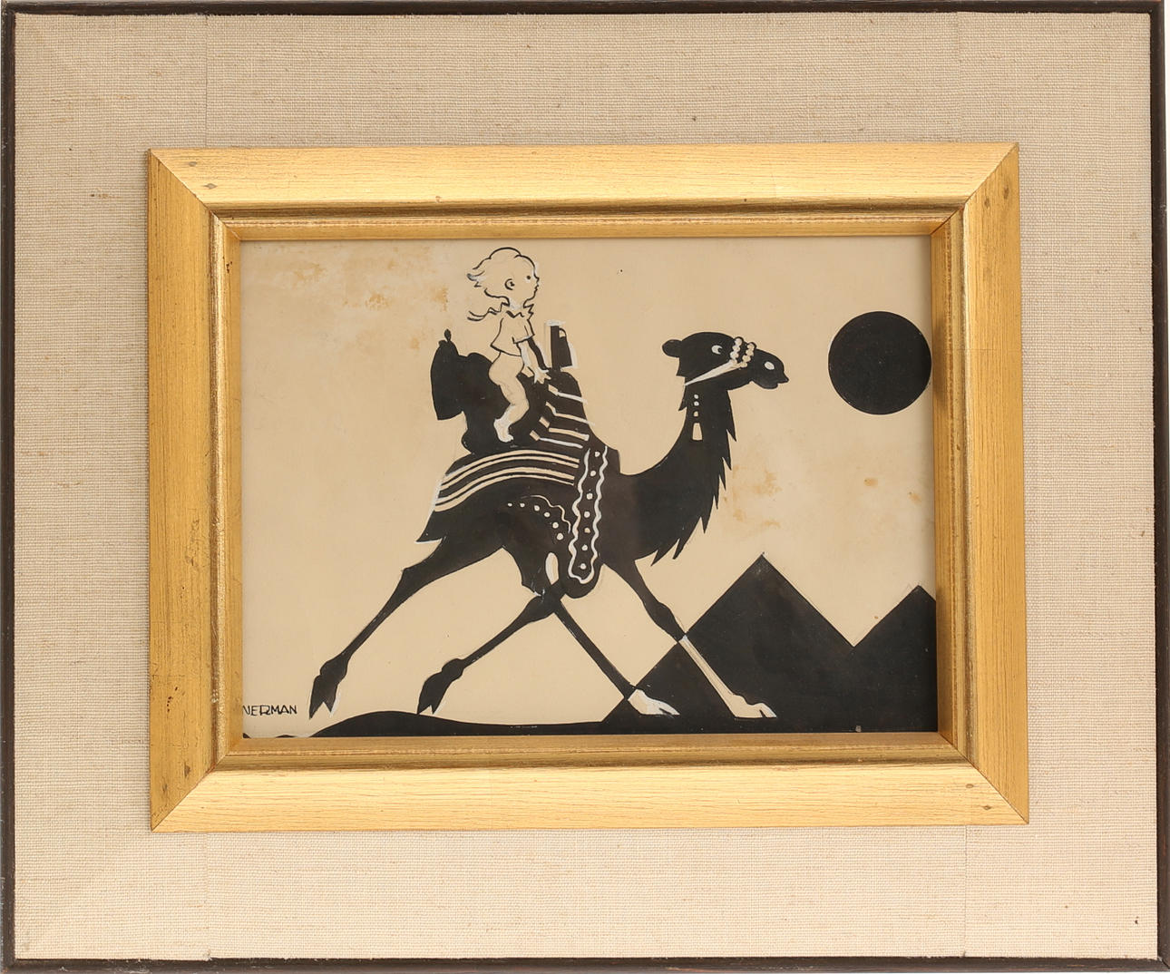 EINAR NERMAN. Blandteknik, signerad.