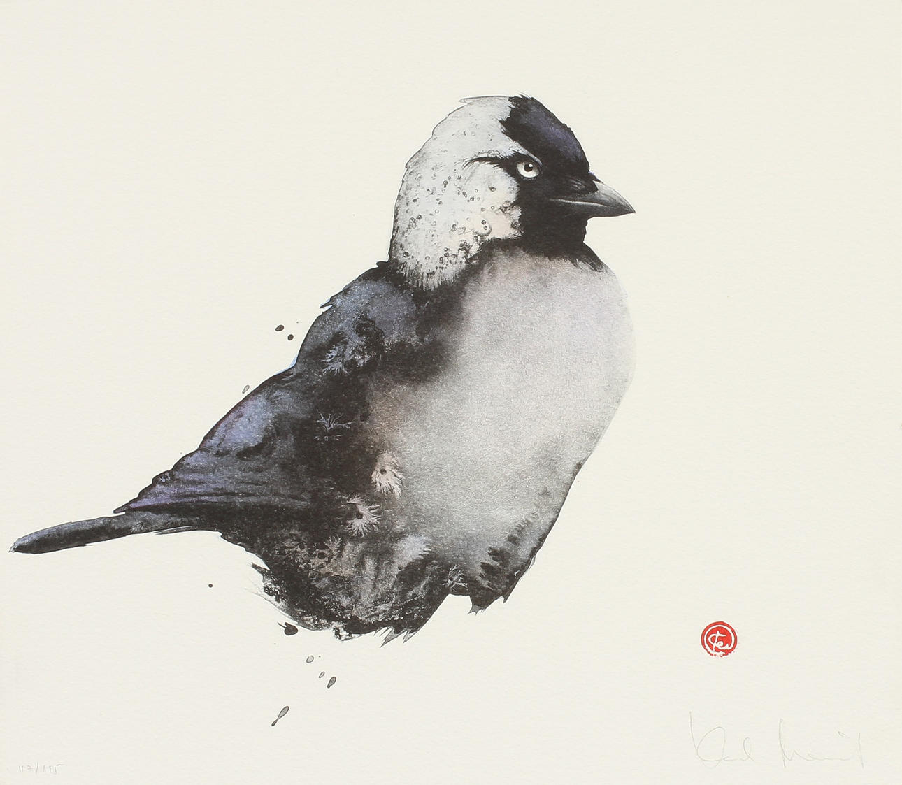 KARL MÅRTENS. Kråka. Litografi. Signerad och numrerad HC I/XX.