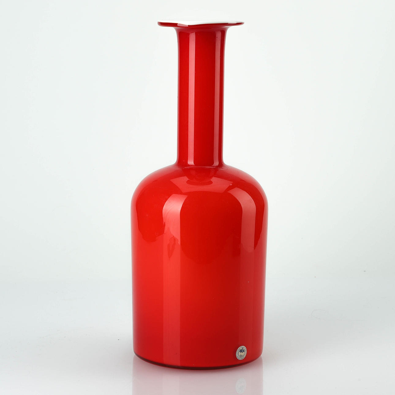 OTTO BAUER. karaff/vas, glas, Kastrup/Holmegaard, Danmark, 1960-tal.