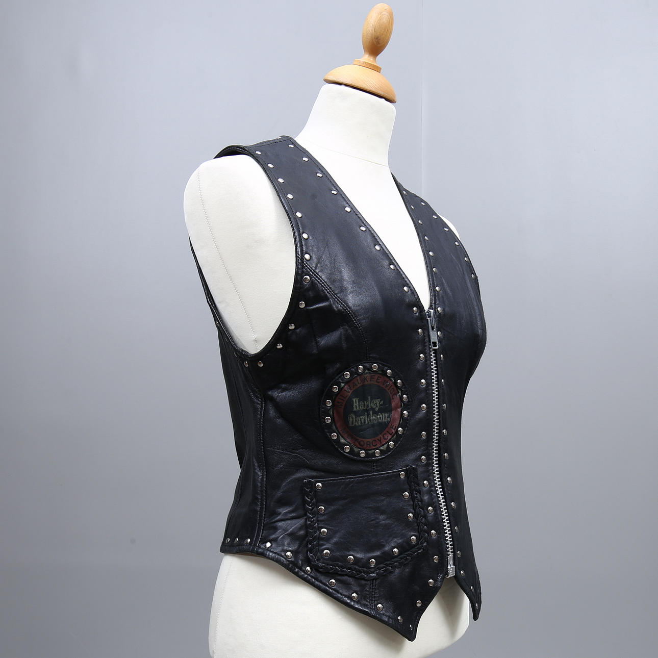 WESTE, Leder, Harley Davidson.