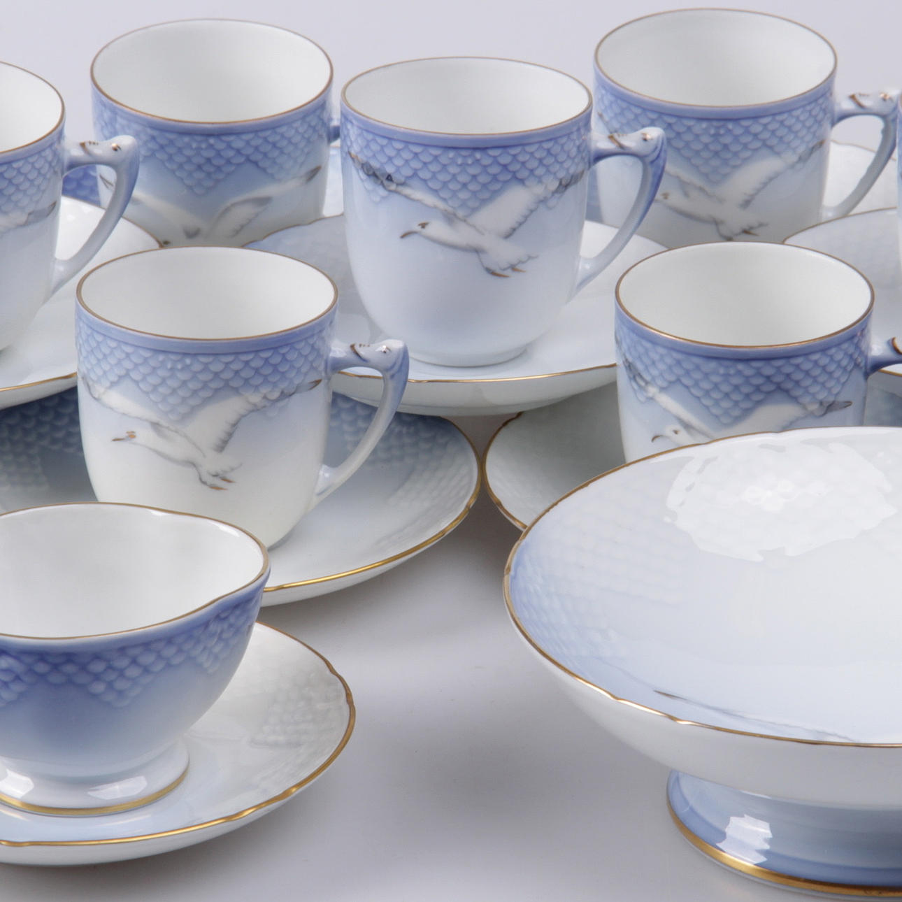 KAFFESERVIS, 25 delar, "Blå måsen", Bing & Gröndal.