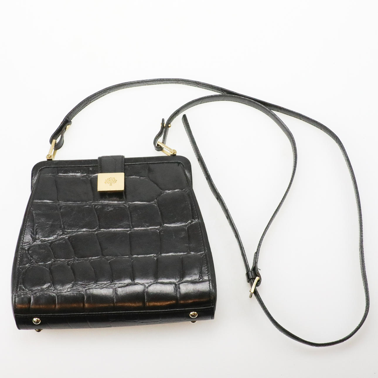 MULBERRY, svart congoläder.