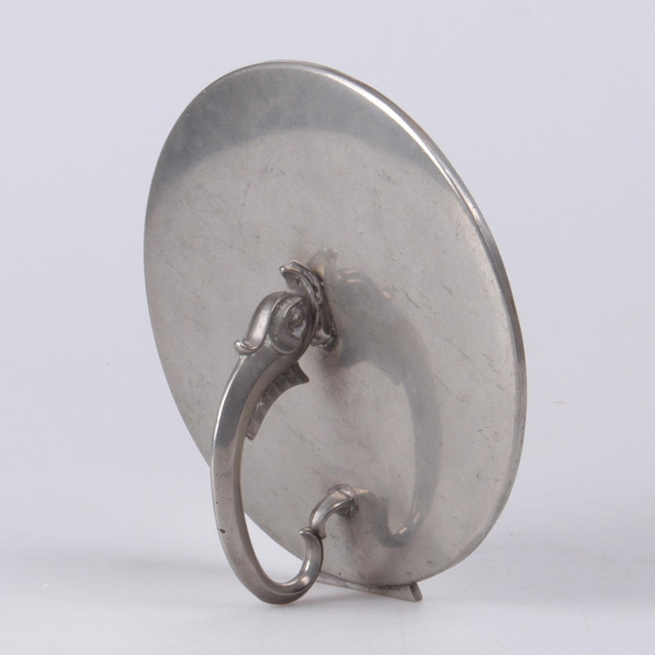 HANDSPEGEL, tenn, Art deco, CG Hallberg, 1900-talets första hälft.