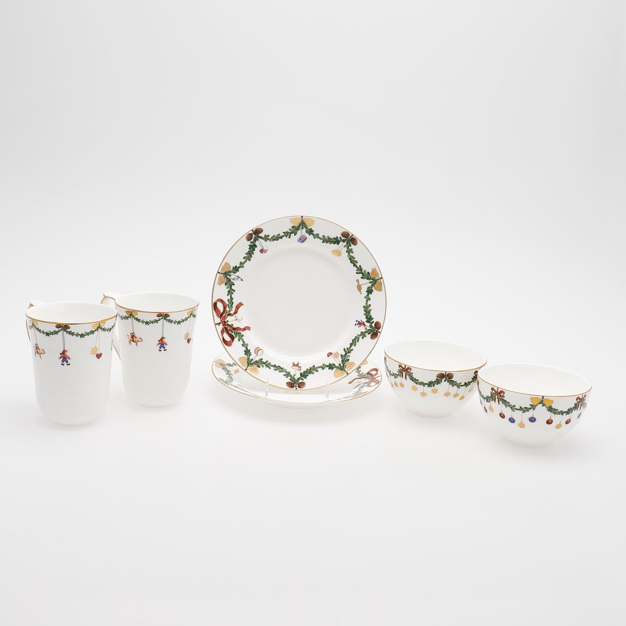 JULSERVIS, Royal Copenhagen, 6 delar.