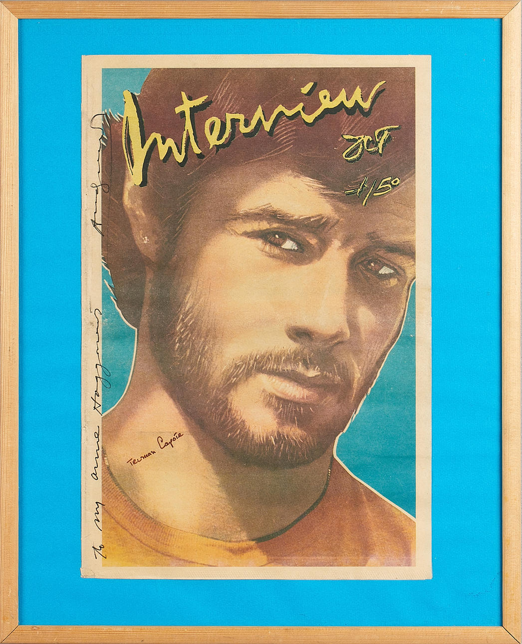 ANDY WARHOL, signed Interview Magazine, October 1979, "Brad Davis", signed Andy Warhol.