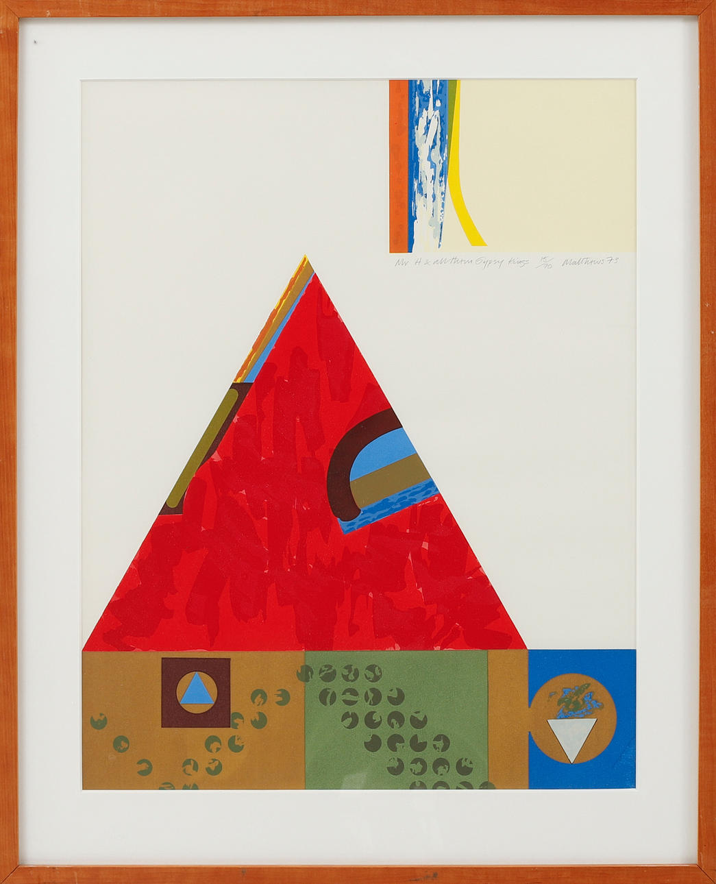 PETER MATTHEWS. Composition, color lithograph, signed and numbered 15/70.