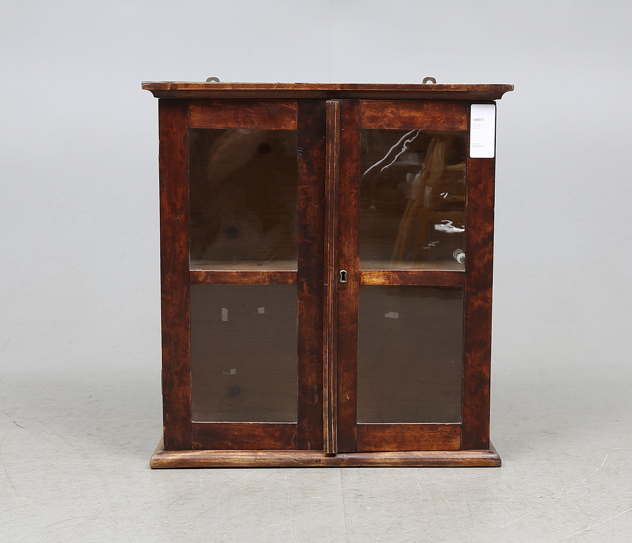VÄGGSKÅP med VITRIN, 1800-tal.