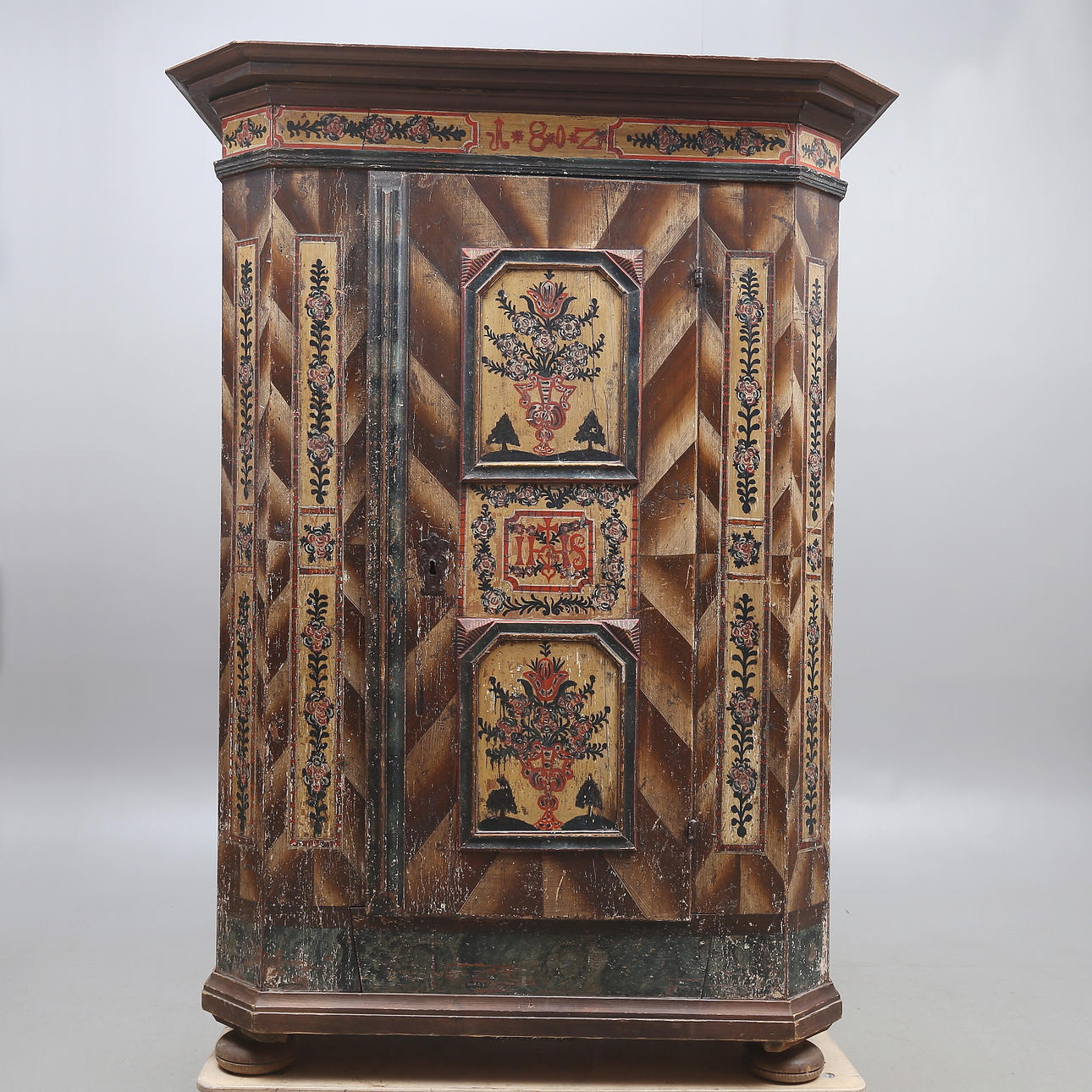 SKAB, almue, maleri dateret 1802 sandsynligvis Østrig.