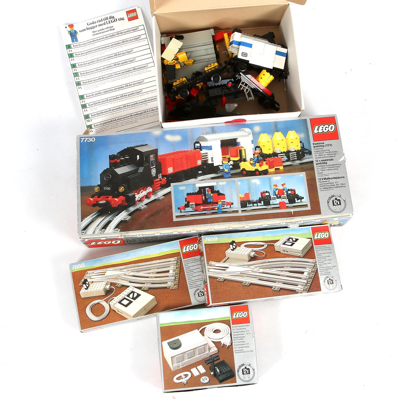 LEGO, Electric train set, with original boxes, 1980s.