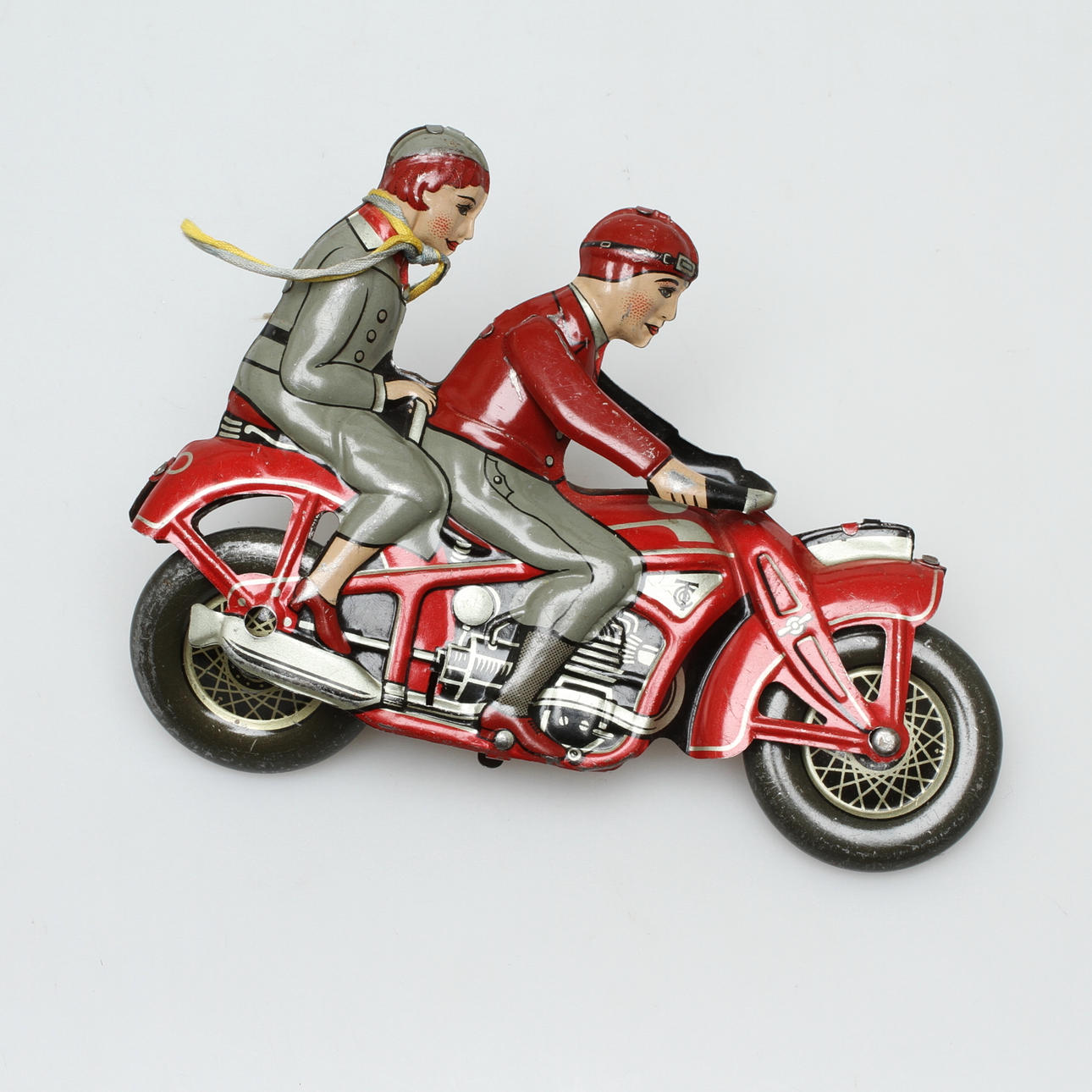 TIPPCO MOTORCYKEL förare och passagerare. Urverk .