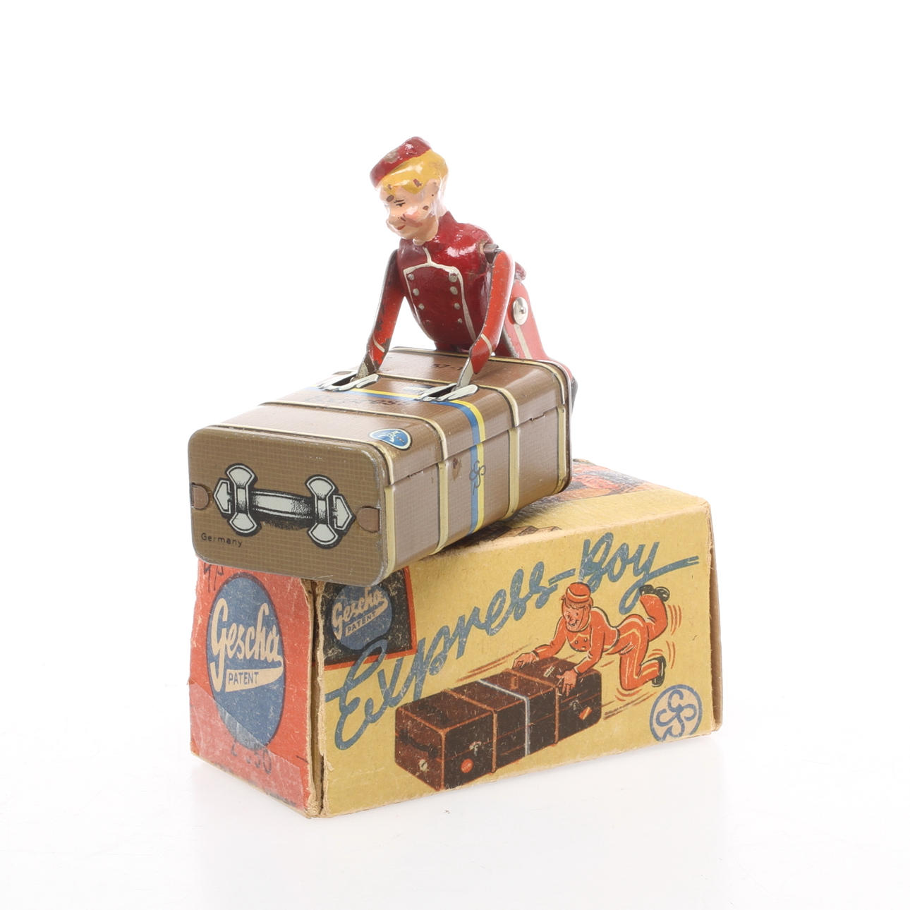 GESCHA Express-Boy i originalkartong. Urverk.