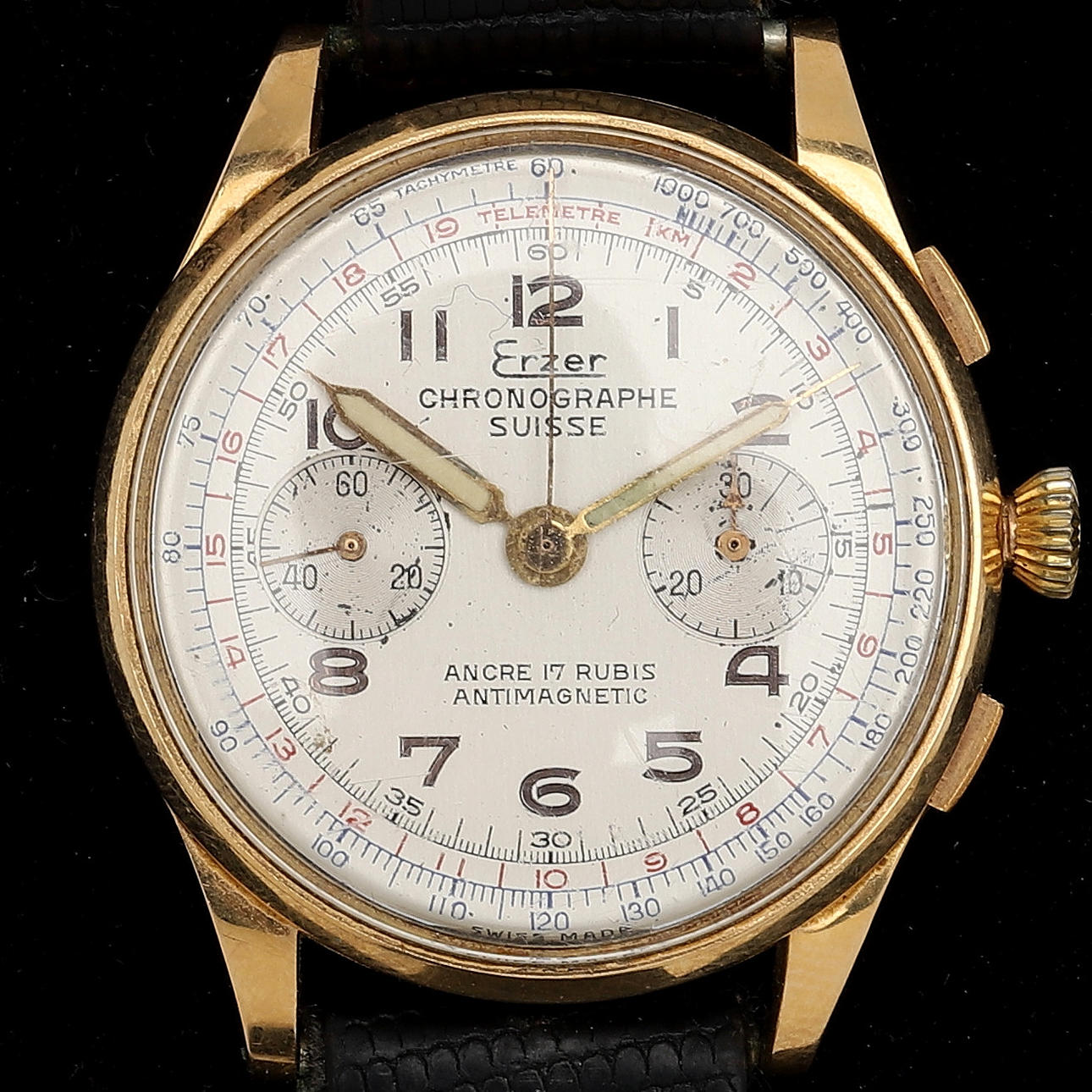 WRIST WATCH, 18K gold, Erzer.